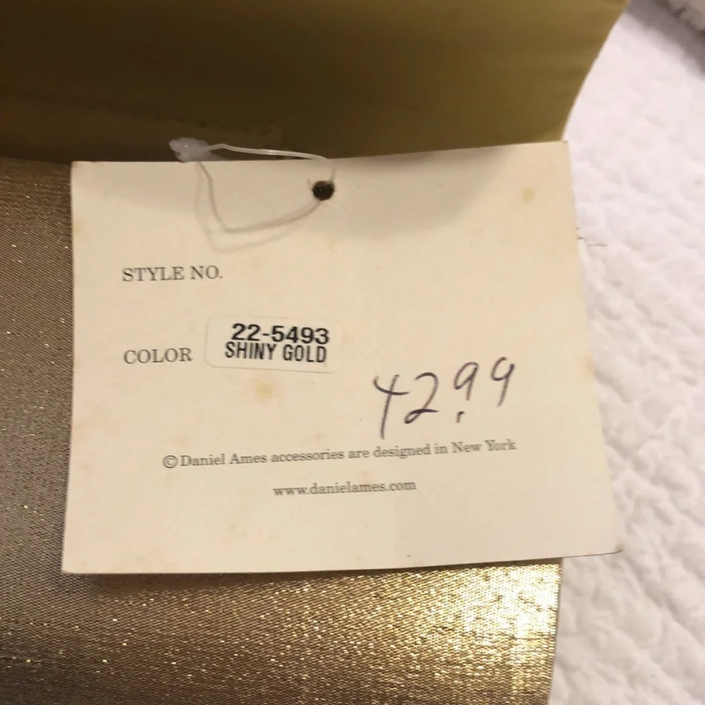 NWT Daniel Ames shiny gold shoulder bag/clutch. - Picture 6 of 8